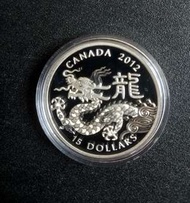 加拿大2012年龍年1安士銀幣