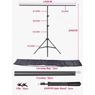 68x50cm/150x200cm ขาตั้งฉากตัว T โครงฉากสตูดิโอ Photography Background Backdrop Stand Kits