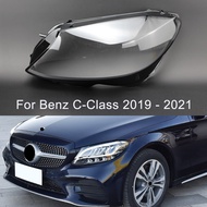 For 2019-2021 Mercedes Benz W205 C180 C200 C260L C280 C300 Headlamp Cover Transparent Lampshade Head