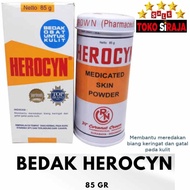 HEROCYN 85 GRAM BEDAK UNTUK KULIT / HEROCIN BEDAK MEDICATED SKIN POWDER / BEDAK GATAL HEROCIN