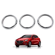 ครอบแอร์ ครอบช่องแอร์  จำนวน 3ชิ้น โครเมียม ปี 2015 2016 2017 2018  5ประตู Mazda CX-3 cx 3 มาสด้า ซีเอ็ก  สินค้าราคาถูก คุณภาพดี Air Condition Ring Cover