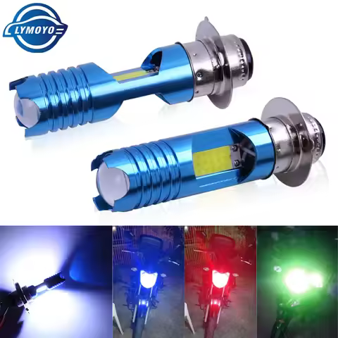 1pcs Moto led P15D Hi/Low Motorcycle Headlight H4 BA20D LED Lamp COB Bulb Moto Headlamp RGB Motorcyc