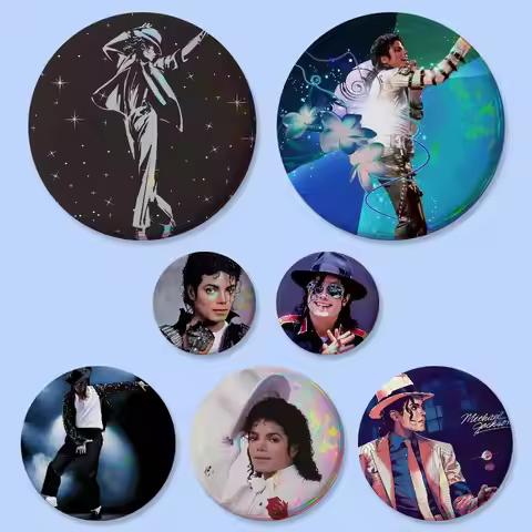 Michael Jackson S Badges 25 32 44 58 75 Mm Round Cosplay Pin Bag Decor Fans Collect Friends Gifts Br