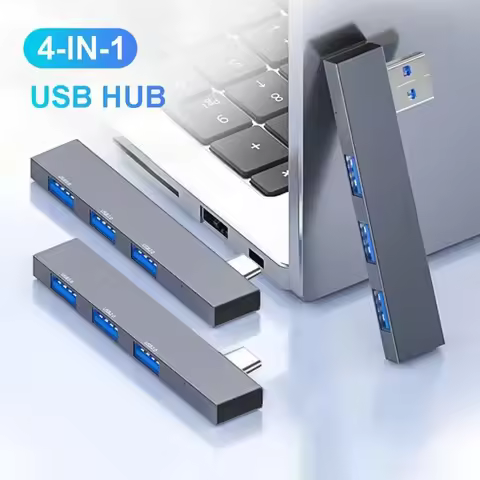 4 Port Multi USB Splitter OTG Adapter USB C HUB 3.0 Type C 3.1 for Xiaomi Lenovo Macbook Pro 13 15 A