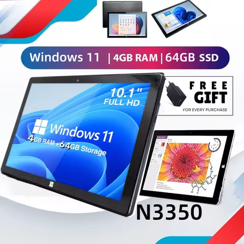 10.1 INCH 4GBDDR+64GB AR40 WINDOWS 11 Tablet PC N3350 CPU 64 Bit Quad Core WIFI 1920 x 1200 IPS Scre