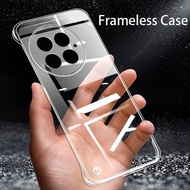 Frameless Slim Clear Plastic PC Hard Case For OnePlus 13 One Plus 13 13R 13T 13S 12 12R 11 11R 10T 1