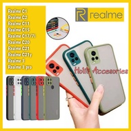 Dove Case Realme C1/C2/C11/C15/C17/7i/C20/C21/C21y/3/3 pro - My Choise Plain Aero Frosted Matte Maca