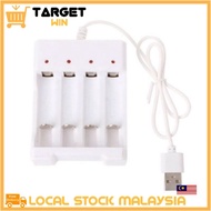 USB Powered Charger 4 Slots Fast Charging Battery Charger Short Circuit Protection AAA and AA Rechar