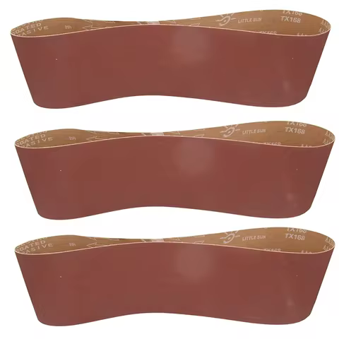 2-Pack of 6"×48" Aluminum Oxide Sanding Belts 1220×150mm Sandpaper (Grit 40/60/80/100/120/150/180/24