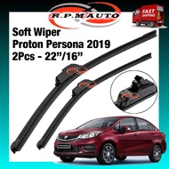 1 Pair Soft Wiper Rubber High Quality - Proton Persona 2019 16''/22'' wiper persona