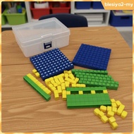 [BlesiyaedMY] Base Ten Block Set, Educational Place Value Blocks, Place Pluggable 62-pc