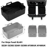 URJUMPEA Air Fryer Baking Tray Rectangle Cooking Accessories for Ninja Foodi SL401 DZ201 DZ302 DZ401