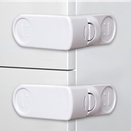 GOLDEN 2pcs Transparent Right Angle Cabinet Locks Children Security Protector Protection Equipment Drawer Safety Locks Creative Plastic Slot Locks Straps Refrigerator Door