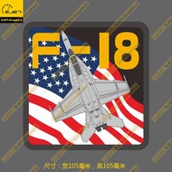 F-18 square badge personality sticker waterproof new sticker RIMOWA suitcase sticker