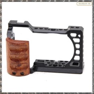 [L W H Y]  A6400 / A6300 / A6100 / A6000 Wood Handle Metal Camera Cage Stabilizer Rig Accessories