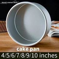 Aluminium Alloy Loyang Kek Chiffon Bulat Pepejal Bawah Angel Food Oven Kek Roti Acuan Alat Pembakar 