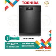 TOSHIBA FREE STANDING DISHWASHER DUAL WASH ZONE DW-14F1(S)-MY DW-14F1 / DW-14F2(BS)-MY DW-14F2(BS)