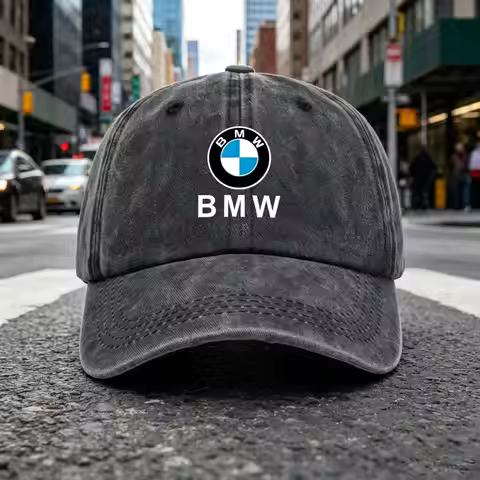 Casual Car Baseball Cap Washed Denim Vintage Caps Sunscreen Hat For BMW X1 X2 X3 X4 X5 X6 X7 GT E53 