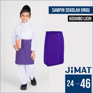 Sampin Sekolah Ungu Koshibo Licin I School Uniform I Pakaian Sekolah Agama