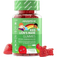 Kids Lions Mane Gummies - 30 Sugar Free Gummies - Mushroom Complex with Zinc, Vitamin B6, Folic Acid