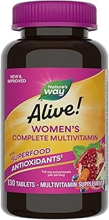 Nature's Way Natures Way Alive! Women's Energy Complete Multivitamin, High Potency B-vitamins, 130 T