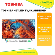 TOSHIBA 43"LED TV,4K,ANDROID