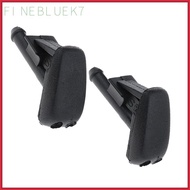 [finebluek7] 2x Black Windshield Wiper Water Jet Spray Washer Nozzle for BMW E90 E60 E46