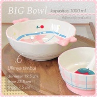 Ceramic Bowl 1000 Cherry Pink RibbonML Cute Shabby Sambal Container Serving Bowl Ceramic Cute Bowl
