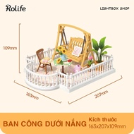 Rolife Super Creator.Nhà búp bê ice Cream tự làm của Robotime bằng nhựa Có đèn led. Mẫu Mới