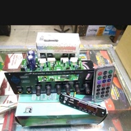 Kit rangkaian modul speaker aktif bluetooth mp3 Mic echo subwoofer tegangan 18 sampai 20 volt tingal