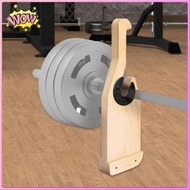 [WOW] Wood Barbell Loading Jack Stand Accessory 18.9x4.9x2.4inch Stable Structure