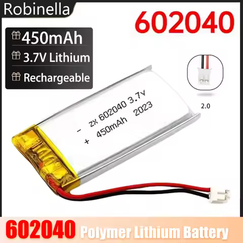 602040 3.7V 450mAh Lithium Polymer Li-ion Rechargeable Battery for GPS MP3 MP4 MP5 Car DVR Tachograp