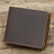 Kulit Penuh Dompet Lelaki  Full Genuine Leather First Layer Short Men Wallet  Beg Duit Lelaki  Dompe