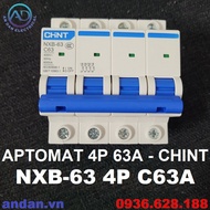 CHINT - Aptomat NXB-63 4P 32A 63A NXB-125 4P 100A Át tổng 3 pha hộ gia đinh 4P (có pha mát) MCB 4P