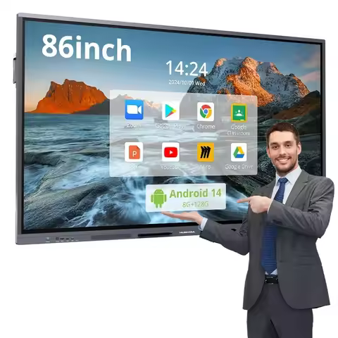 2026-55/65/75/86/100 Inch Touch Screen LED Display TV Flat Digital Meet LCD Smart White Interactive 