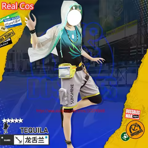 RealCos [Customized] Game Arknights Tequila Cosplay Costume Halloween Outfits Men New Suit Uniform