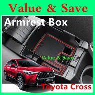 Toyota Corolla Cross ArmRest Box Center Console Organizer Interior Arm Rest ABS Material Tray Insert Organizers