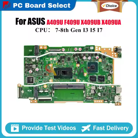 X409UB Laptop Motherboard For ASUS VivoBook A509U X509UA F409U X509UJ A409U F509U X509UB X409U Mainb