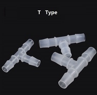 5Pcs Plastic Pagoda Barbed Equal Elbow Straight Connector L Type T Type Hose Connector Diameter 3.2mm 4mm 5mm 6mm 8mm 10mm 12mm 14mm 16mm 20mm 25mm Pipe Fitting Tube Joint for Garden