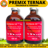 BIOPROS TP FORTE inj 100ml - ATP Vitamin Mineral Penguat Otot Hewan Sapi Kambing Domba Kerbau Ambruk