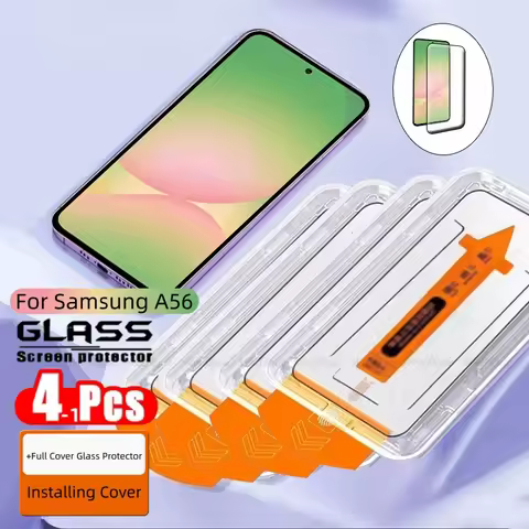 1-4pcs For Samsung A56 Glass Samsung Galaxy A56 Tempered Glass 9H Full Easy Installation Dust Free S