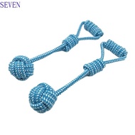 SEVEN Dog Bite Rope, Bite Resistant Elastic Dog Chew Cotton Rope, Dog Molar Toy Dog Toy Rope Ball Random Color Dog Cotton Rope Tug of War Teeth Cleaning