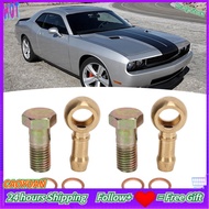 Caoyuanstore Turbo Water Banjo Bolt  M12x1.25mm To 3/8in Anti Rust Connector Wear Resistant 2 Set fo