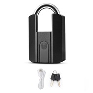 yunhaoSK-Fingerprint Padlock TTLock BT APP+Program+Fingerprint+ Type-C Rechargeable Keyless Home Ele