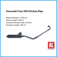 ♒ ◺ ❐ Kawasaki Fury 125 Chicken Pipe - Fury125 Stainless muffler