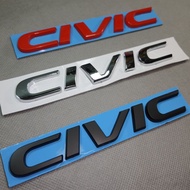 CIVIC logo stocker Honda Civic FC Car Rear Emblem Logo sticker ' Civic '