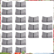 20Pcs 24mmx11mmx10mm Console Mixer Slider Fader Knobs Replacement for Potentiometer Gray Knob Black 