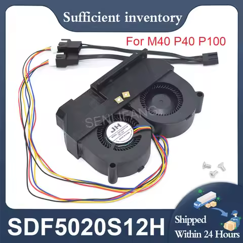 For M40 P40 P100 New Video Card Cooling SDF5020S12H For Nvidia Tesla DC12V Compact Blower Fan