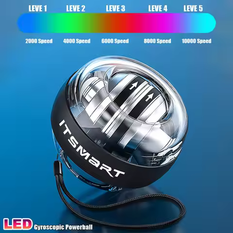 LED Wrist Ball Centrifuge Gyro Wrist Press Automatic Start Range Gyro Ball Arm Hand Muscle Strength