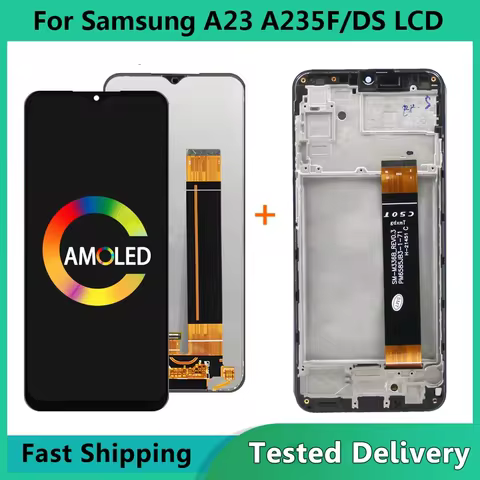 6.5 inch A23 Display with Frame, for Samsung A23 A235 A235F/DS LCD Display Touch Screen Digitizer Re